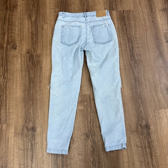 Divided Boyfriend Fit Patches Slim Low Jeans Sz 10 - Picture 13 of 15